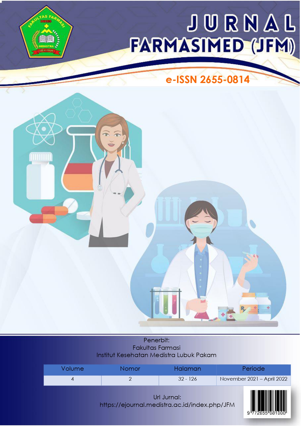 					View Vol. 4 No. 2 (2022): Jurnal Farmasimed (JFM)
				