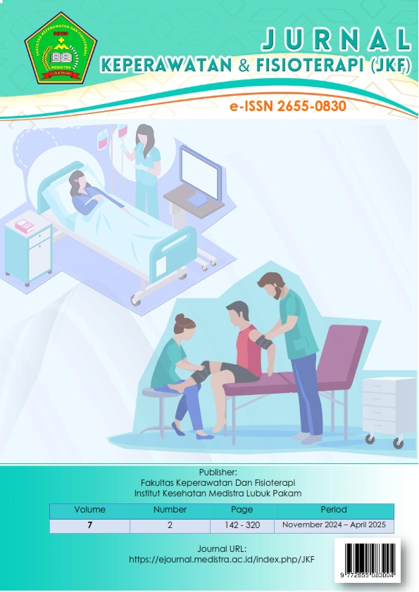 					View Vol. 7 No. 2 (2025): Jurnal Keperawatan dan Fisioterapi (JKF)
				