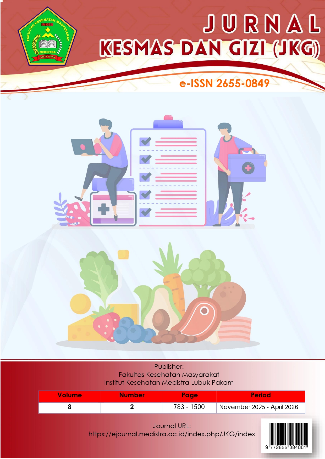 					View Vol. 8 No. 2 (2026): Jurnal Kesmas dan Gizi (JKG)
				